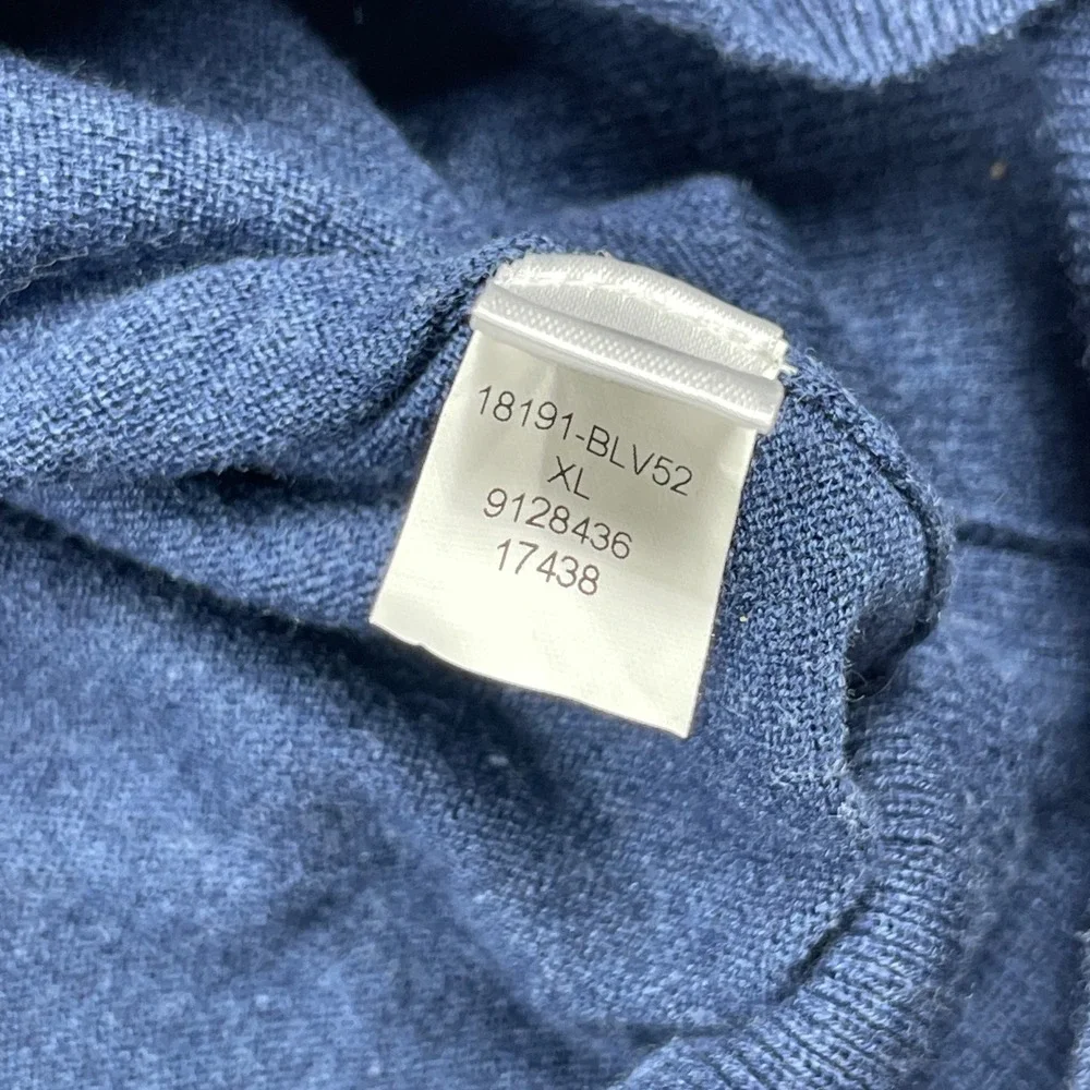 Bonobos‎ Henley Sweater Mens XL Blue Slim Fit Cotton Linen Blend Knit